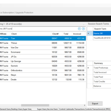 LIMS Financial Module